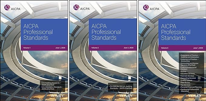 aicpa professional standards 2020 volumes 1 3 1st edition aicpa 1950688534, 978-1950688531