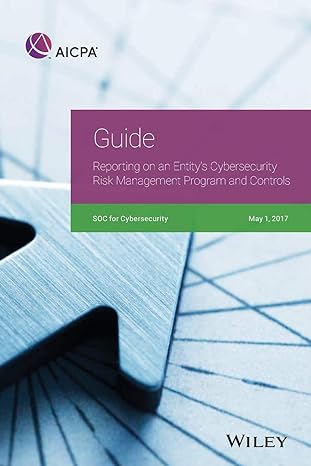 guide reporting on an entitys cybersecurity risk management program and controls 2017 1st edition aicpa
