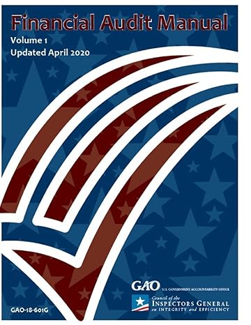 gao financial audit manual gao 18 601g 1st edition government accountability office 1727345304, 978-1727345308