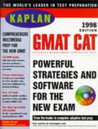 kaplan gmat cat 1998  rom book & cd-rom edition kaplan 0684845806, 978-0684845807