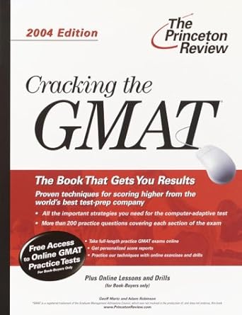 cracking the gmat 2004 edition 2004 edition geoff martz, adam robinson 0375763252, 978-0375763250