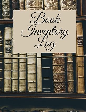 book inventory log an 8 5x11 blank 120page library shelf designed book inventory log for book collectors and