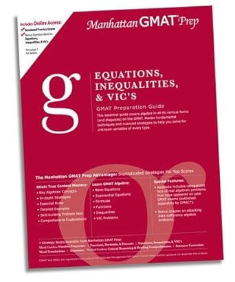 equations inequalities and vic s gmat preparation guide 1st edition manhattan gmat prep 0974806935,