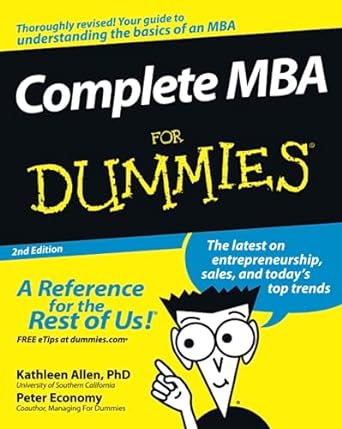 complete mba for dummies 2nd edition kathleen allen ,peter economy 0470194294, 978-0470194294