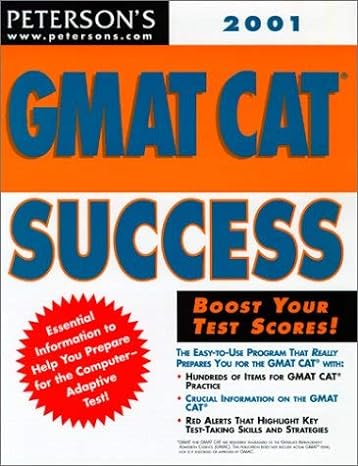 peterson s gmat cat success 2001 1st edition petersons 0768905249, 978-0768905243