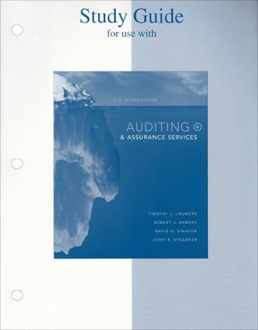 study guide to accompany auditing and assurance services 1st edition timothy louwers ,robert ramsay ,david