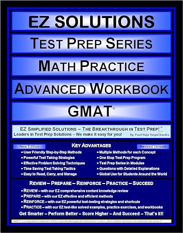 ez solutions test prep series math practice advanced workbook gmat 1st edition punit raja suryachandra, ez
