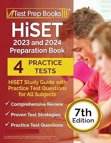 hiset 2023 and 2024 preparation book hiset study guide with practice test questions for all subjects 1st