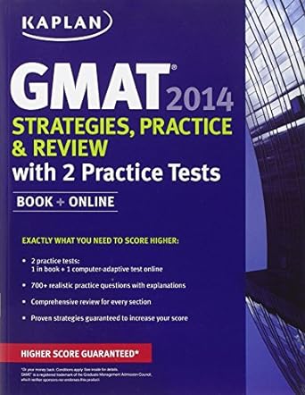 kaplan gmat 2014 strategies practice and review with 2 practice tests book + online pap/psc/dv edition kaplan