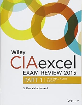 wiley ciaexcel exam review 2015 part 1 internal audit basics 6th edition s. rao vallabhaneni 1119094291,