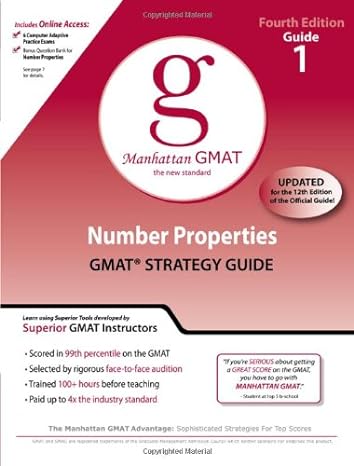 number properties gmat strategy guide updated edition manhattan gmat 0982423845, 978-0982423844