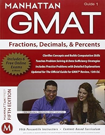 fractions decimals and percents gmat strategy guide 5th edition manhattan gmat 1935707639, 978-1935707639