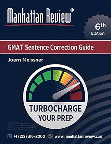 manhattan review gmat sentence correction guide turbocharge your prep 1st edition joern meissner, manhattan