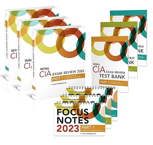 wiley cia 2023 exam review + focus notes + test bank complete set 1st edition s. rao vallabhaneni 1394178816,