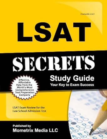 lsat secrets study guide lsat exam review for the law school admission test 1st edition lsat exam secrets