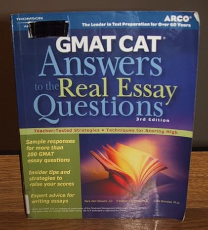 gmat answers to the real essay questions 3rd edition mark a. stewart 0768911737, 978-0768911732