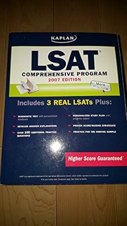 kaplan lsat 2007 edition comprehensive program revised edition . kaplan 1419541900, 978-1419541902