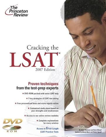 cracking the lsat with dvd 2007 edition pap/dvd edition princeton review 0375765557, 978-0375765551