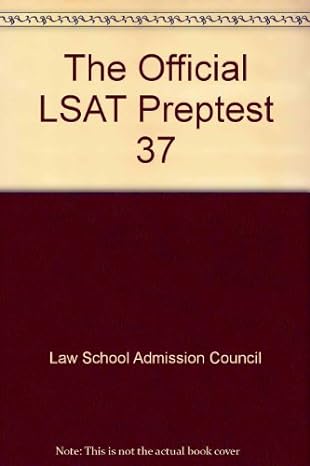 the official lsat preptest 37 1st edition law school admission council 0942639812, 978-0942639810