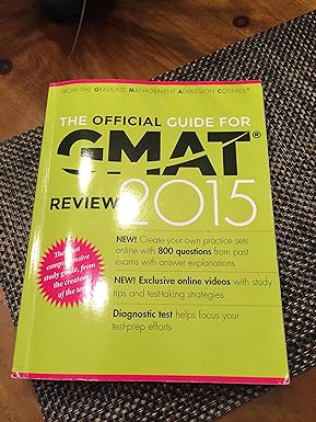 the official guide for gmat review 2015 with online question bank and exclusive video 14th edition gmac