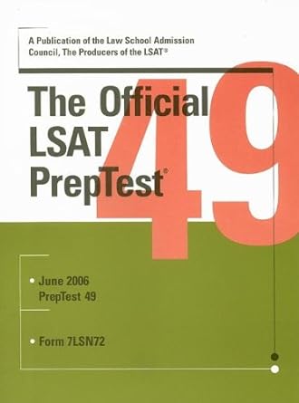 the official lsat preptest 49 1st edition law school admission council 097602456x, 978-0976024569