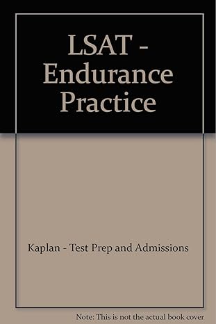 lsat endurance practice 1st edition kaplan - test prep and admissions b00419hv3u