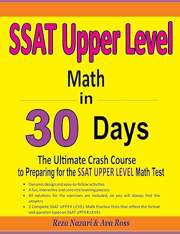 ssat upper level math in 30 days the ultimate crash course to preparing for the ssat upper level math test