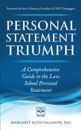 personal statement triumph a comprehensive guide to the law school personal statement 1st edition margaret