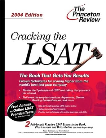 cracking the lsat 2004 edition 1st edition princeton review 037576321x, 978-0375763212