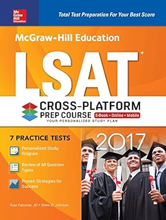 mcgraw hill education lsat 2017 cross platform prep course 1st edition russ falconer ,drew d. johnson