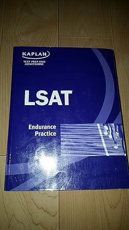 kaplan test prep and admissions lsat endurance practice 1st edition kaplan test prep and admissions b000x9sebk