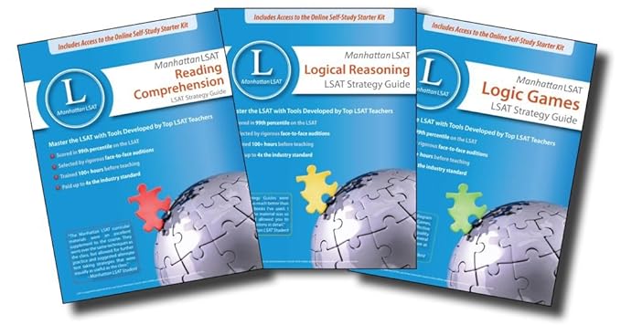 manhattan lsat set of 3 strategy guides study guide edition - manhattan lsat 1935707582, 978-1935707585
