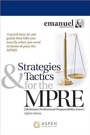 strategies and tactics for the mpre 8th edition alex ruskell ,lazar emanuel ,kim alayne walton 979-8886148749