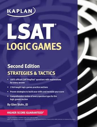 kaplan lsat logic games strategies and tactics 2nd edition glen stohr jd 1609786831, 978-1609786830