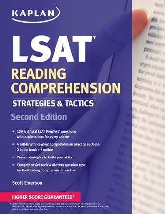 kaplan lsat reading comprehension strategies and tactics 2nd edition scott emerson 1609786858, 978-1609786854