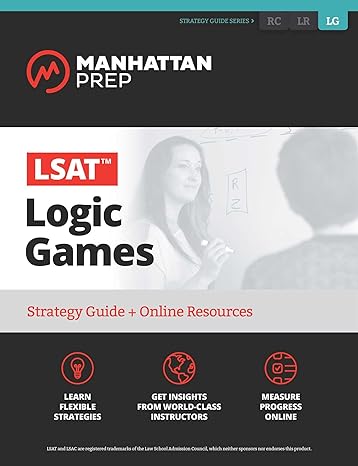 lsat logic games strategy guide + online tracker 5th edition manhattan prep 1506207332, 978-1506207339