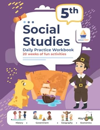 5th grade social studies daily practice workbook 20 weeks of fun activities history government geography