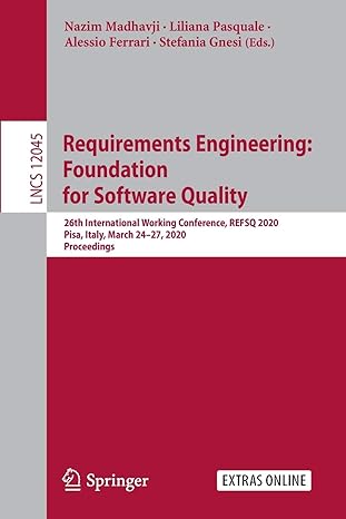 requirements engineering foundation for software quality 26th international working conference refsq 2020