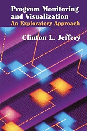 program monitoring and visualization an exploratory approach 1st edition clinton l. jeffery 1461274389,