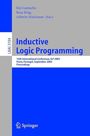 inductive logic programming 1 international conference ilp 2004 porto portugal september 6 8 2004 proceedings