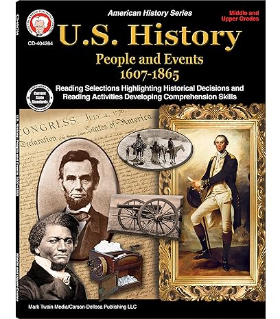 mark twain american history books grades 6 12 people and events from 07 1865 us history workbook declaration