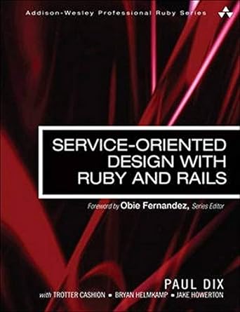 service oriented design with ruby and rails 1st edition paul dix 0321659368, 978-0321659361