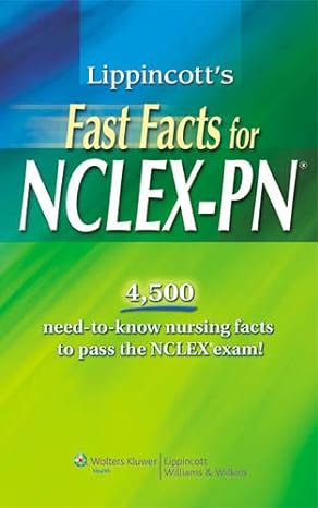 lippincott s fast facts for nclex pn x edition lippincott williams & wilkins 1451176295, 978-1451176292