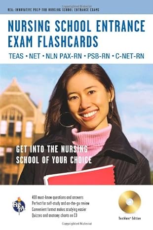 nursing school entrance exams flashcard book + online 1st edition editors of rea 0738608947, 978-0738608945