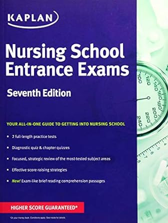 nursing school entrance exams general review for the teas hesi pax rn kaplan and psb rn exams 7th edition
