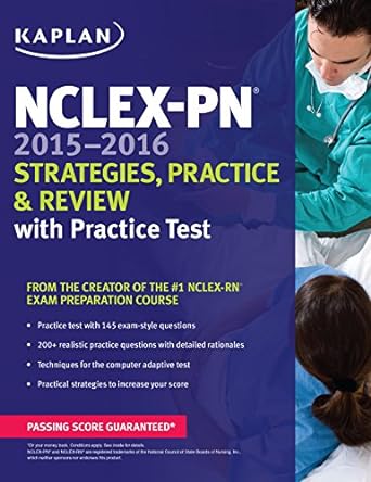 nclex pn 2015 20 strategies practice and review with practice test 1st edition kaplan 161865876x,