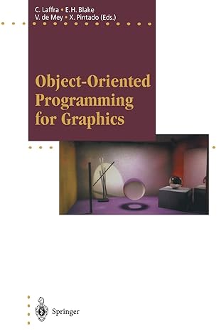 object oriented programming for graphics 1st edition chris laffra ,edwin h. blake ,vicki de mey ,xavier