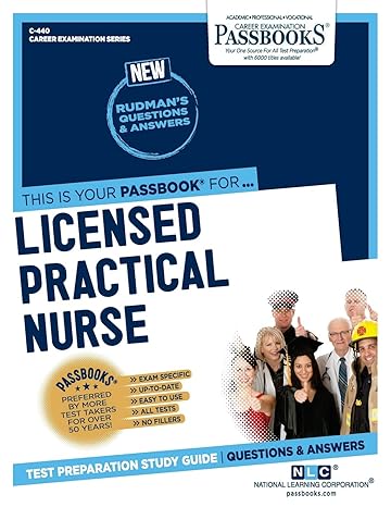 licensed practical nurse passbooks study guide 1st edition national learning corporation 1731804407,