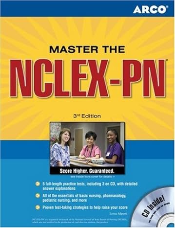 nclex pn certification exams 3rd ed original edition arco 0768923344, 978-0768923346