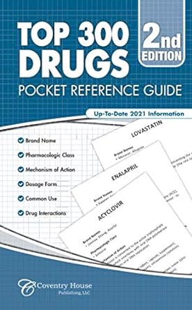 top 300 drugs pocket reference guide 1st edition coventry house publishing 1736696157, 978-1736696156